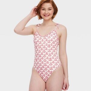 Roller Rabbit White Swimsuit with Pink Floral Trim